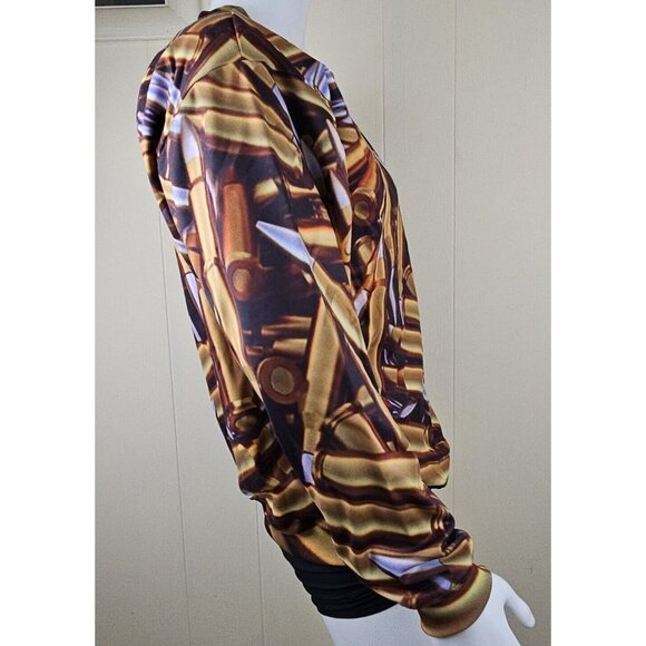 Shotgun Shell Sweatshirt Mens XL Full Metal Jacket All Over Bullet Print Fleece - Picture 7 of 9